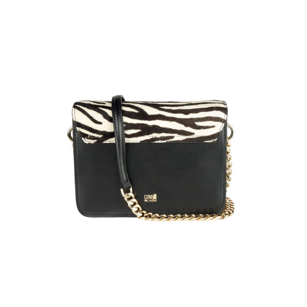 Cavalli Class Black And White  Shoulder Bag