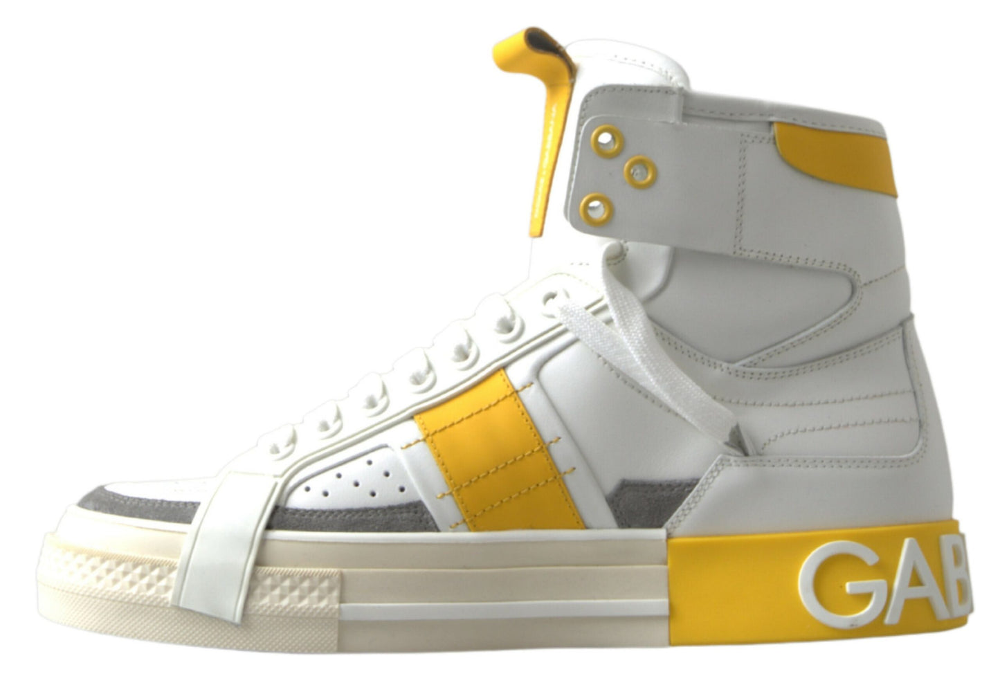 Dolce & Gabbana High-Top Perforated Leather Sneakers