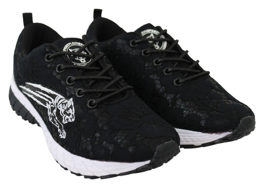 Plein Sport Elegant Black Runner Umi Sneakers