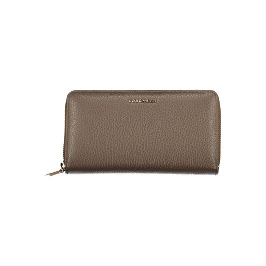 Coccinelle Chic Brown Leather Wallet with Ample Space