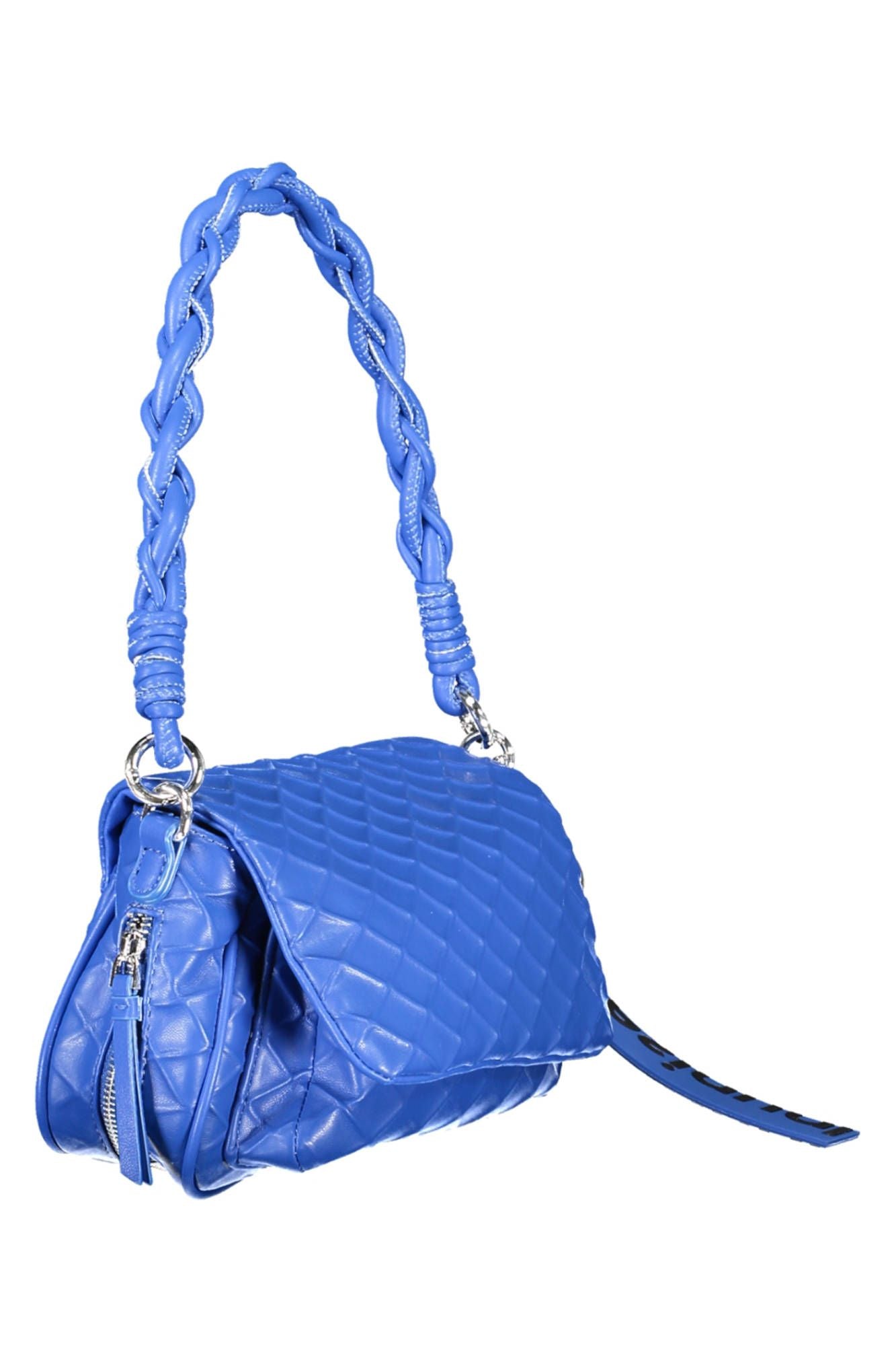 Desigual Chic Expandable Blue Handbag with Contrasting Details