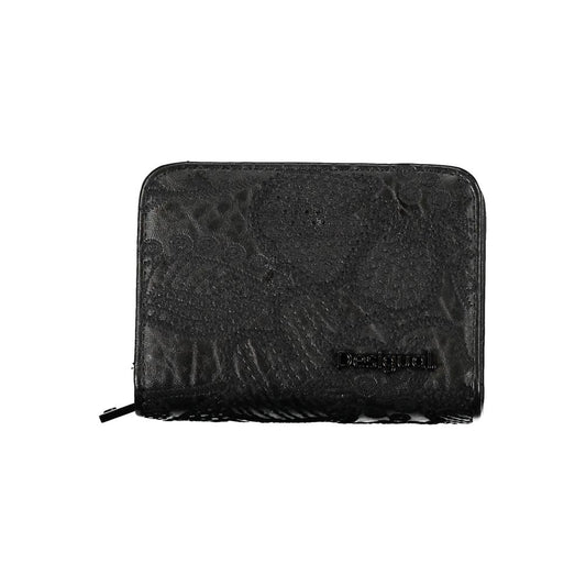 Desigual Elegant Black Wallet with Secure Compartments