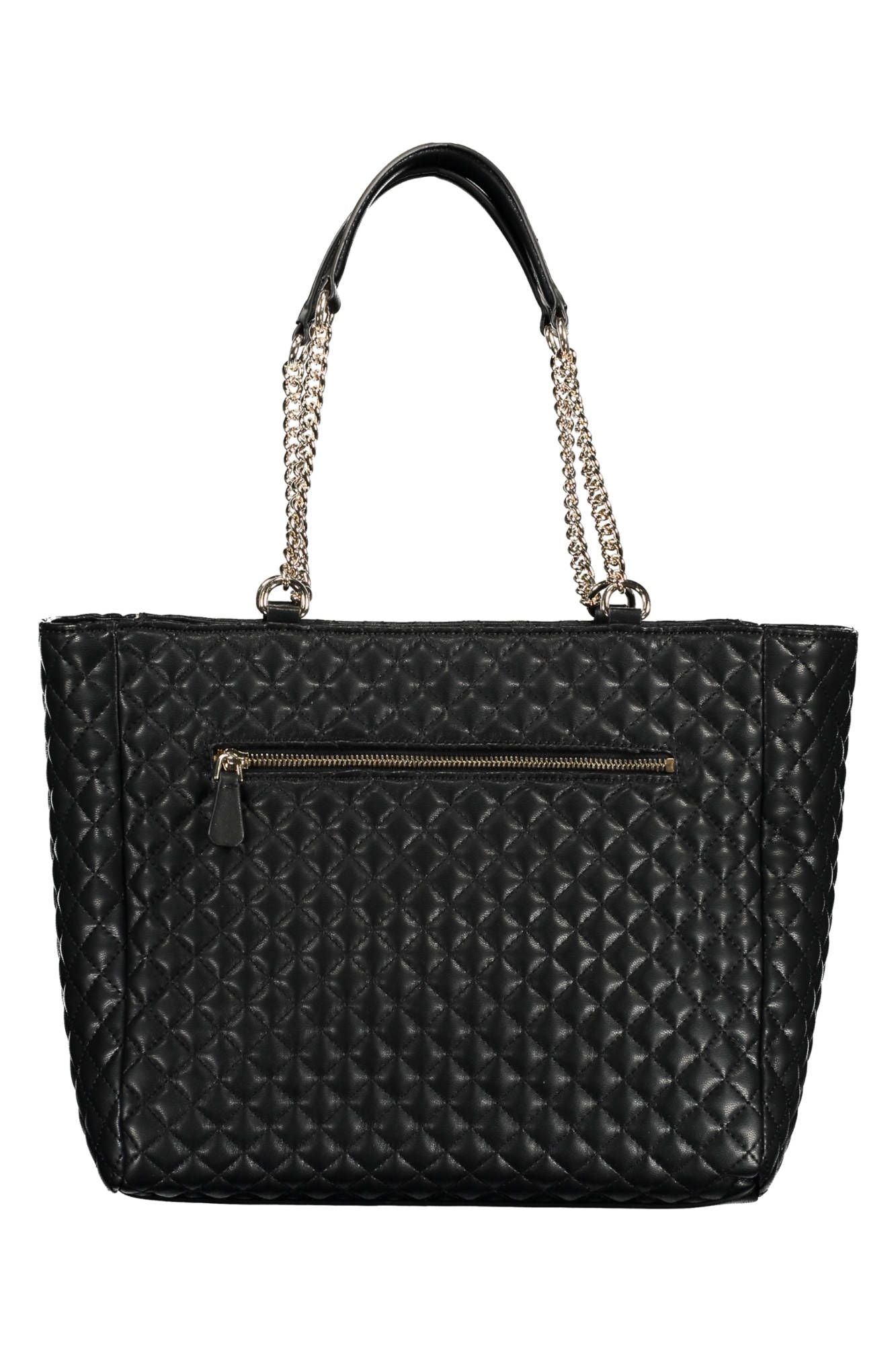 Guess Jeans Elegant Black Chain Shoulder Handbag