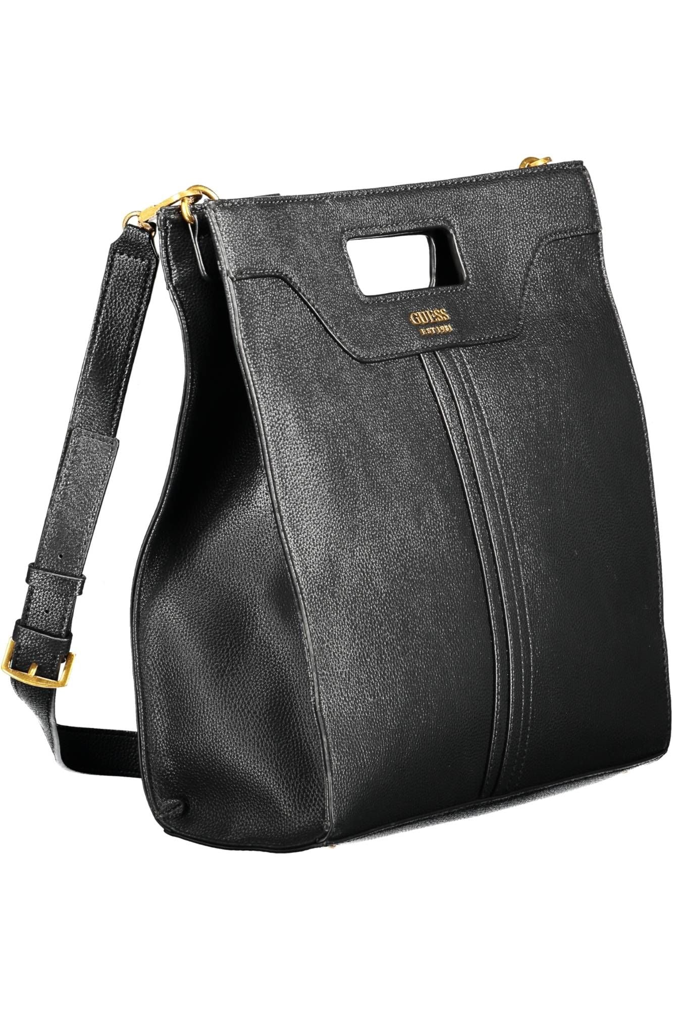 Guess Jeans Chic Black Handbag with Contrasting Details