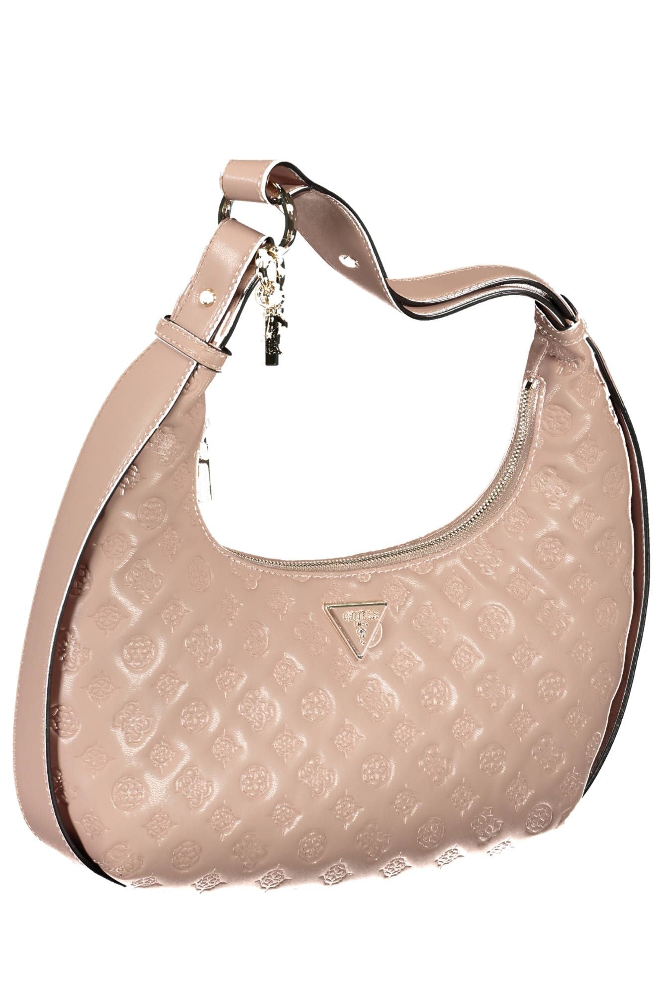 Guess Jeans Chic Pink Contrasting Details Shoulder Bag