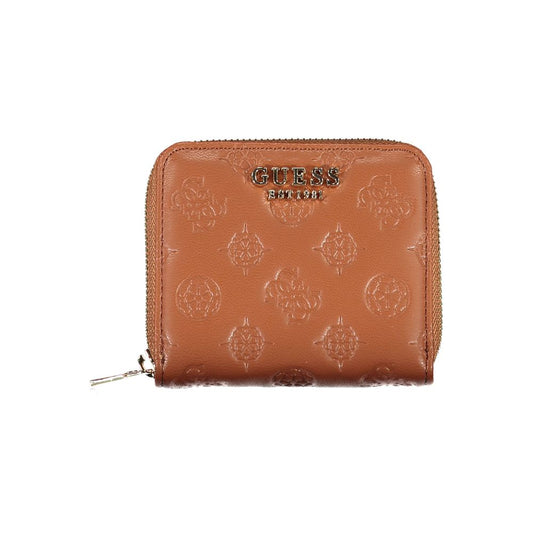 Guess Jeans Chic Brown Contrasting Detail Wallet