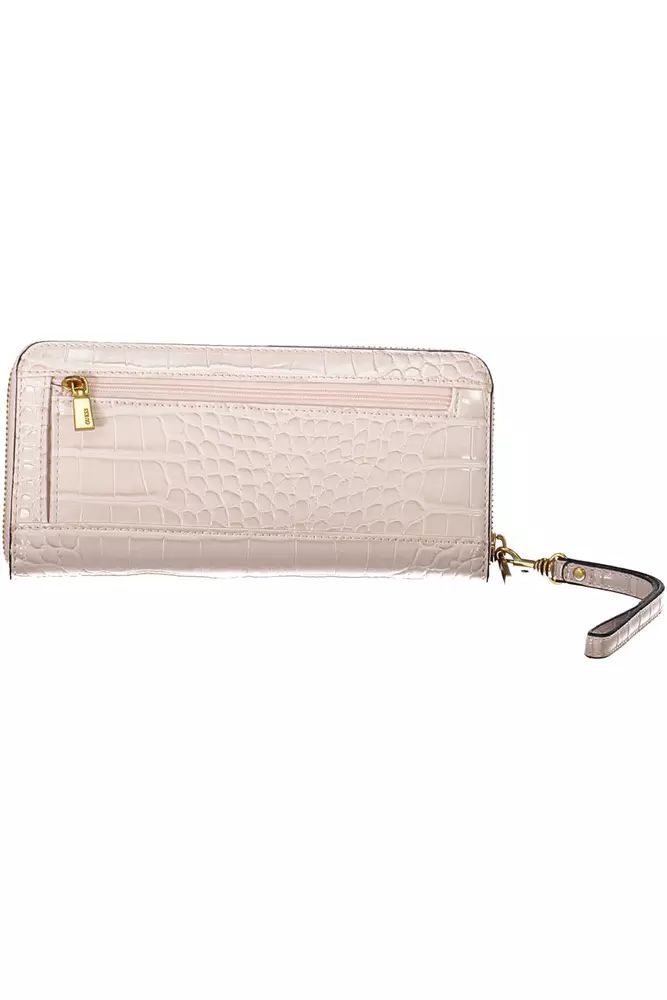 Guess Jeans Chic Pink Wallet with Contrasting Details