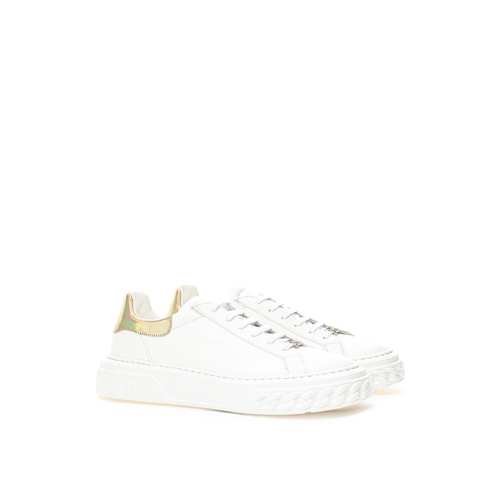 Casadei Elegant White Leather Sneakers