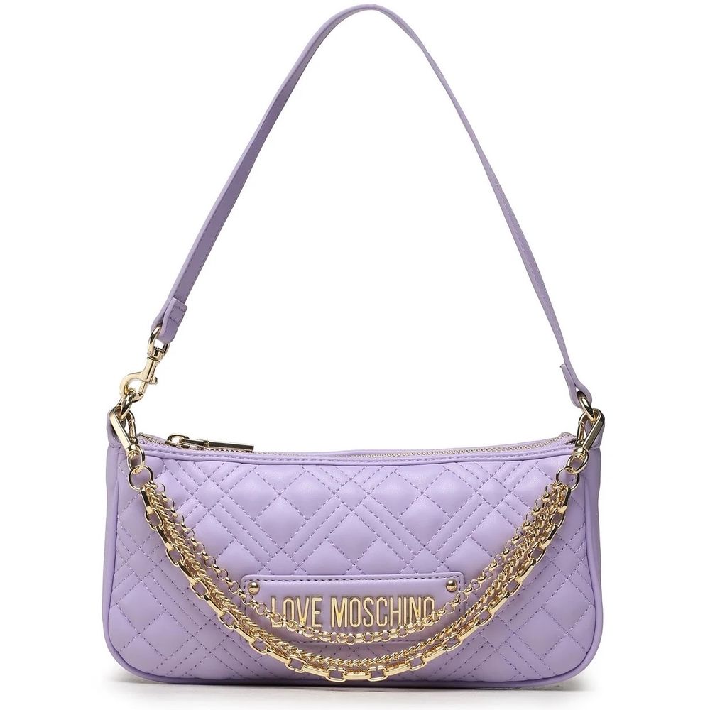 Love Moschino Chic Purple Faux Leather Shoulder Bag