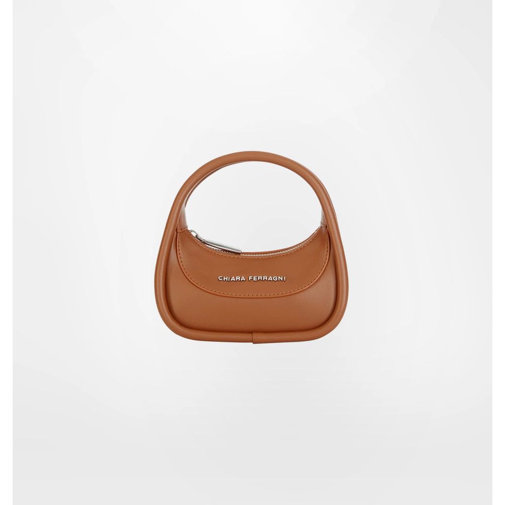 Chiara Ferragni Brown Fabric Handbag