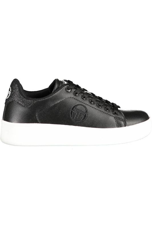 Sergio Tacchini Chic Black Embroidered Sports Sneakers