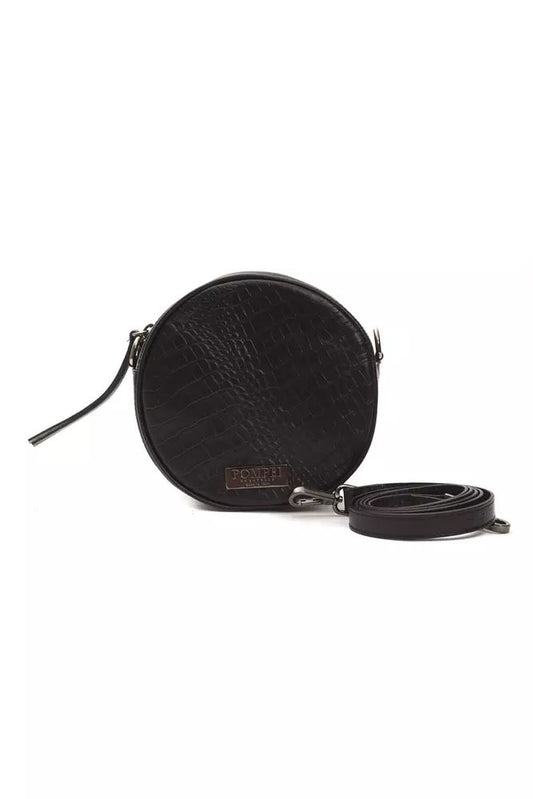 Pompei Donatella Elegant Leather Oval Crossbody Perfection