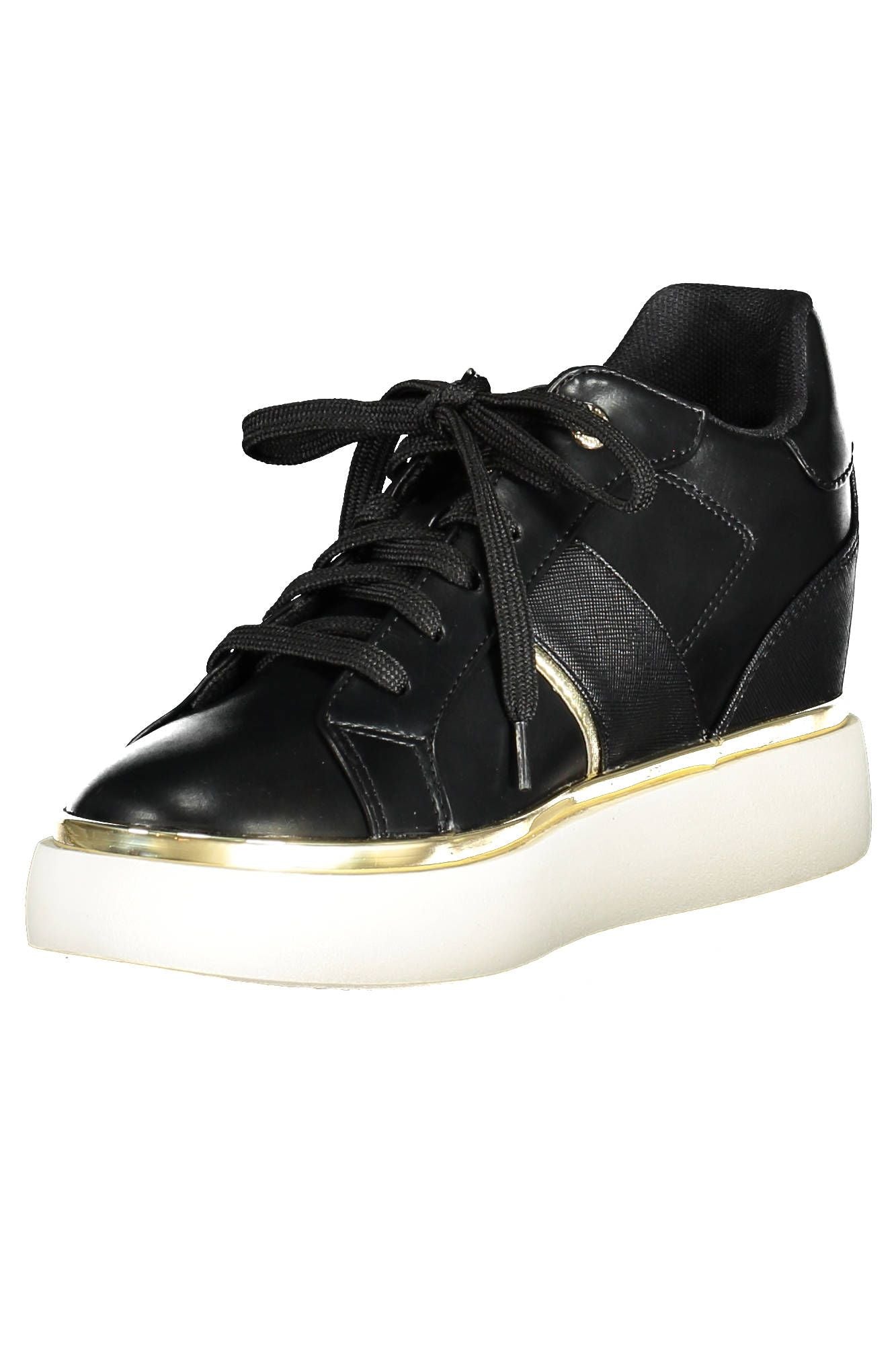 U.S. POLO ASSN. Chic Black Lace-Up Sneakers with Logo Detailing